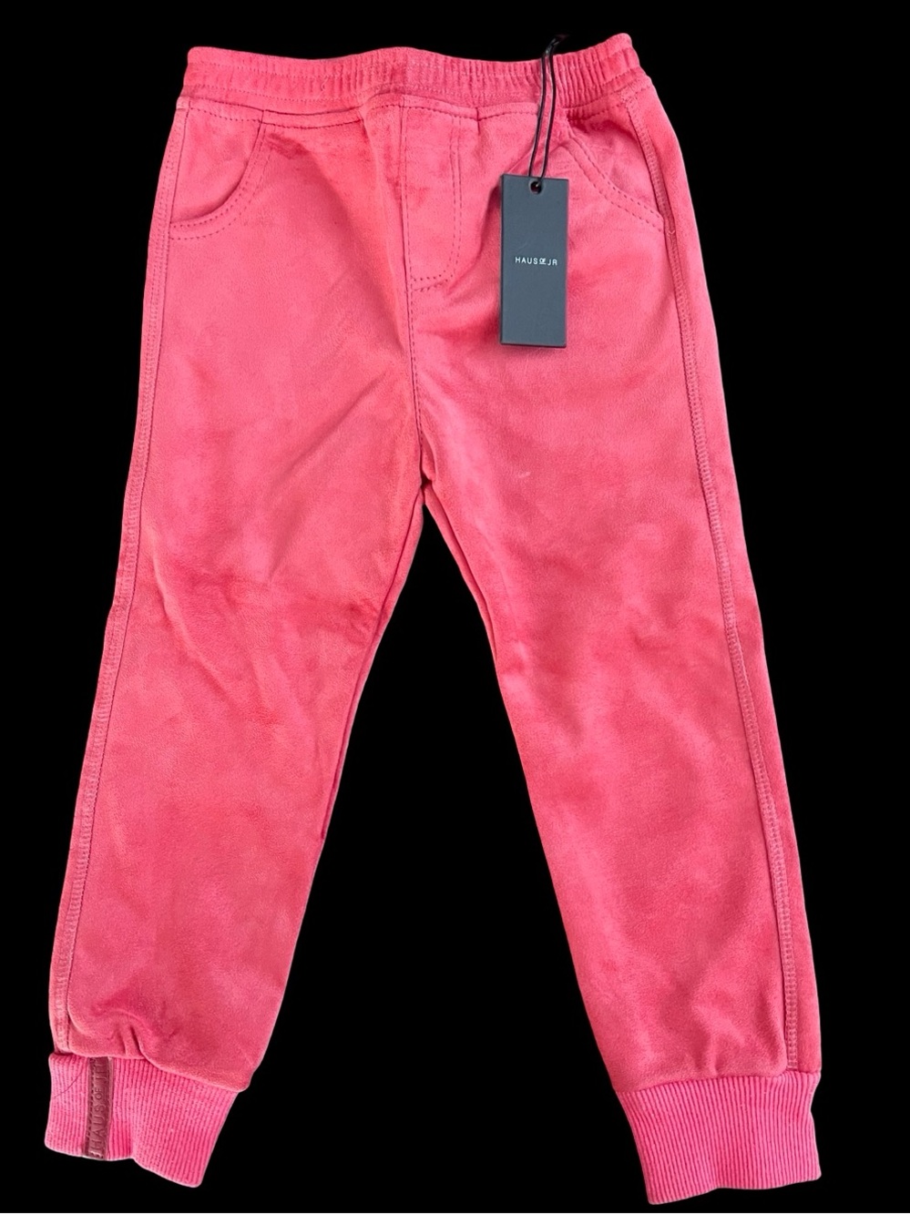 Haus of JR Newton Suede Sweatpants Coral Pink Joggers NWT Toddler 1-2T